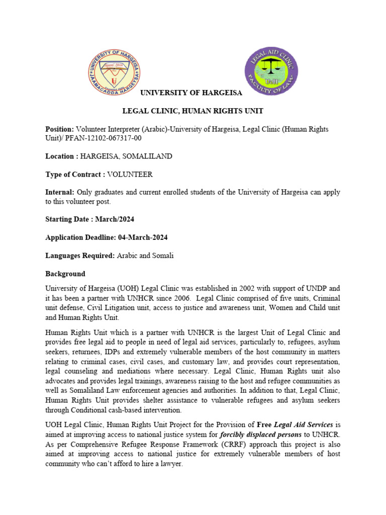 Legal Clinic Human Rights Arabic Interpreter Final 21 2 2024 Revised