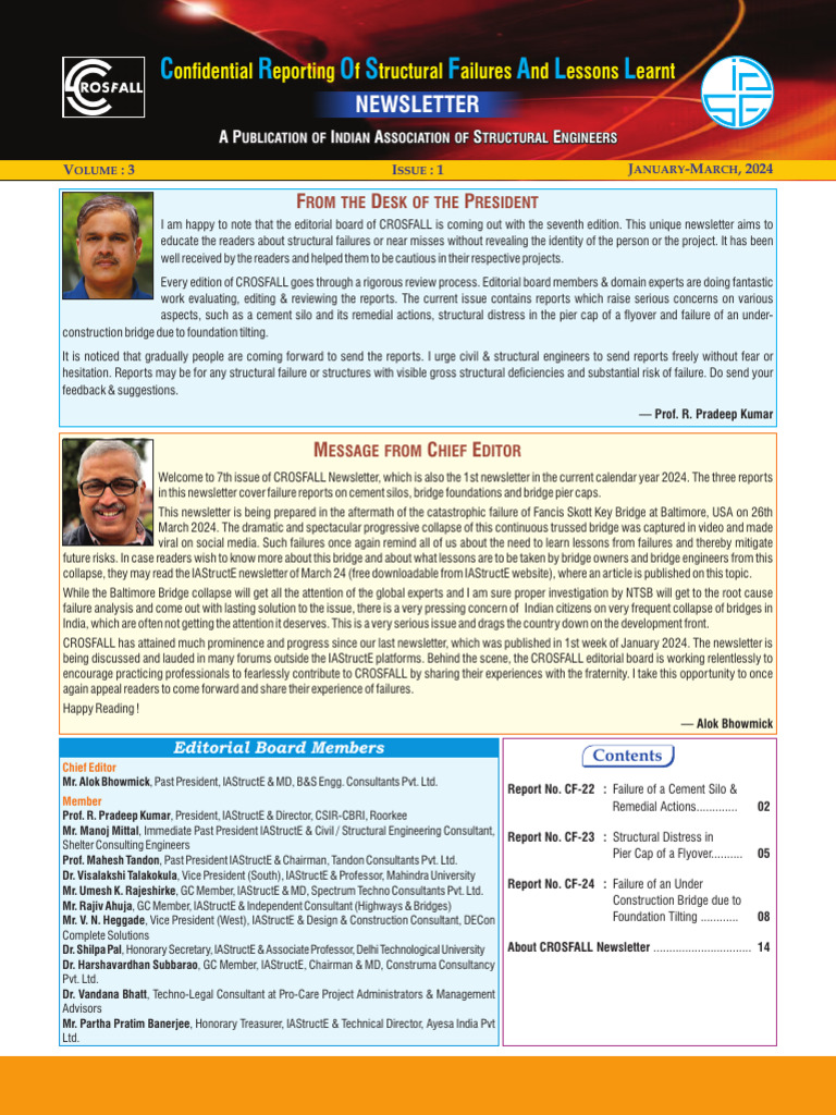 Crosfall Newsletter - January-March, 2024 | PDF | Concrete | Deep ...
