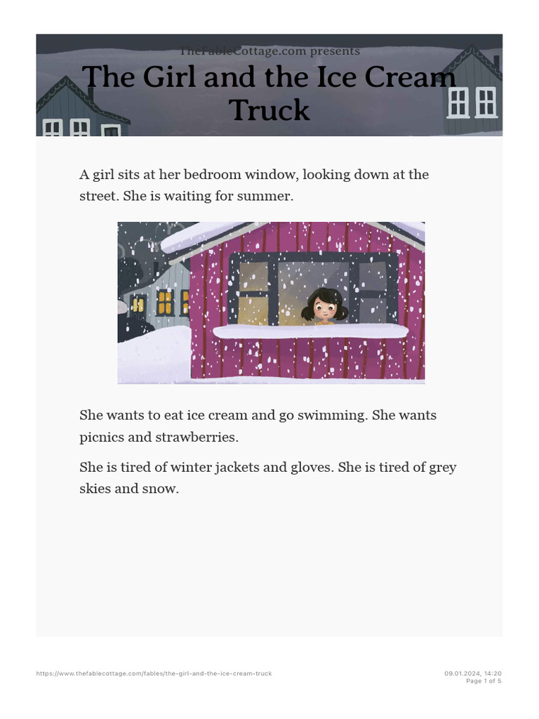 The Girl And The Ice Cream Truck Text Audio Video Pdf