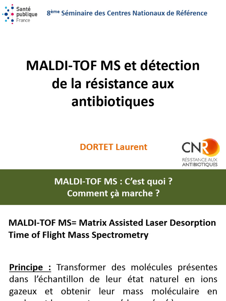 MALDI-TOF MS et résistance aux antibiotiques | PDF | Chimie | Chimie ...