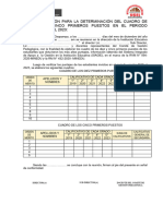 Acta de Determinación de Los Diez y Cinco PP