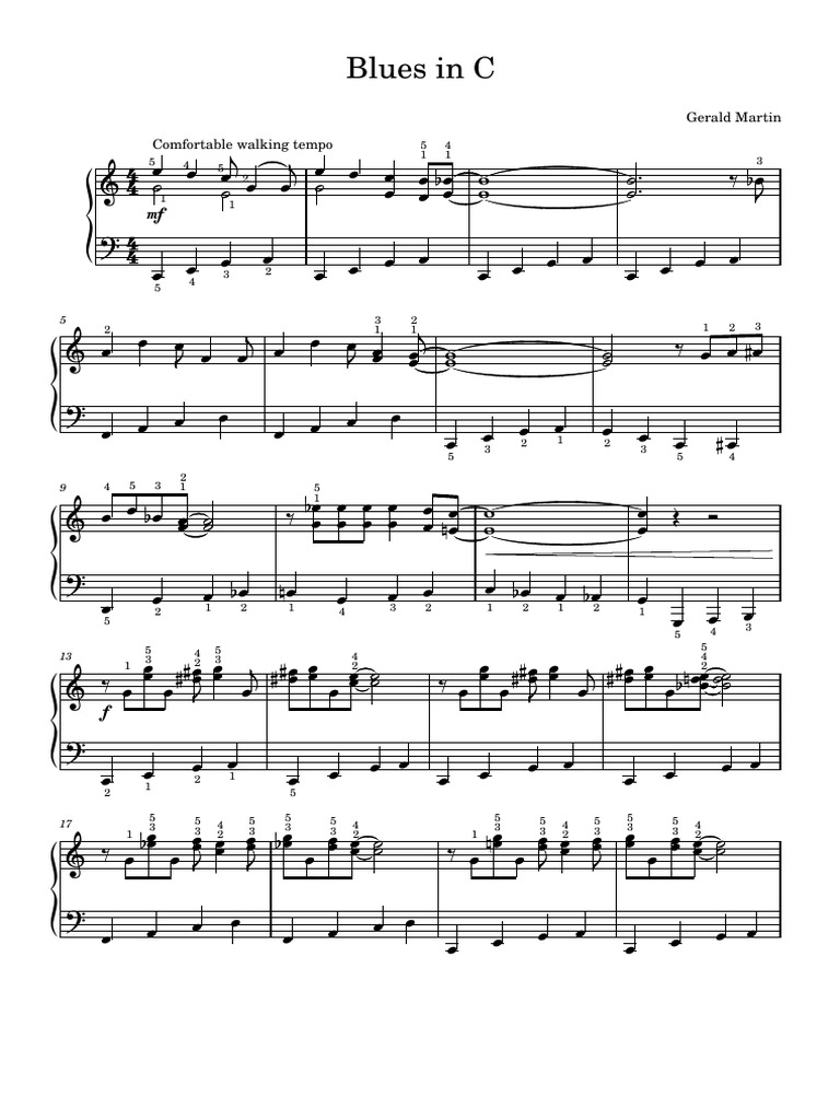 Blues in C - Gerald Martin | PDF