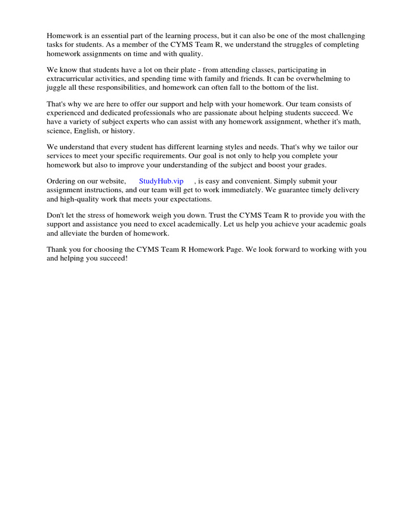 Cyms team r homework page pdf homework newspapers