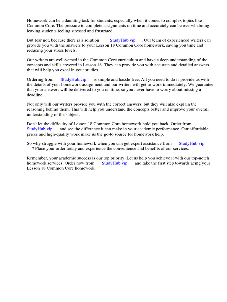 Lesson 18 homework common core answers pdf mathematics curriculum