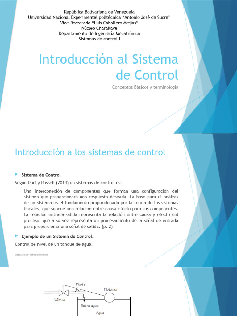 Ejemplos de Sistemas de Control | PDF | Sistema de control | Agua