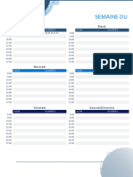 Calendrier Semaine