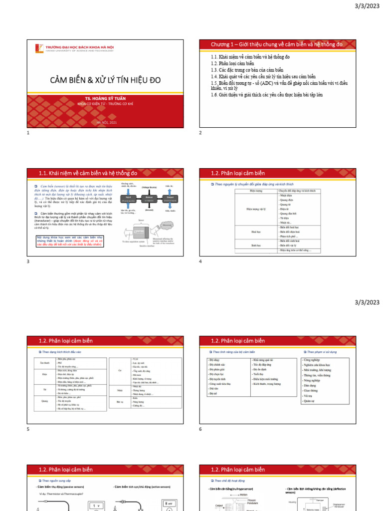 Chuong 1 Cam Bien Va XLTH | PDF
