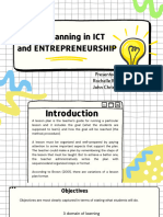 Lesson Planning in ICT and Entrepreneurship 2