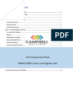 SHBHCLS002 Unit Assessment Pack Version 9