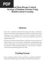 Optimal Drug Dosage Control Strategy of Immune Systems Using Reinforcement Learning