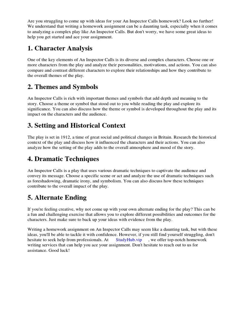an-inspector-calls-homework-ideas-pdf-facebook-linked-in