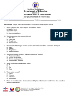 Q3 Science 6 Periodical Test Melc Based With Tos Answer Key