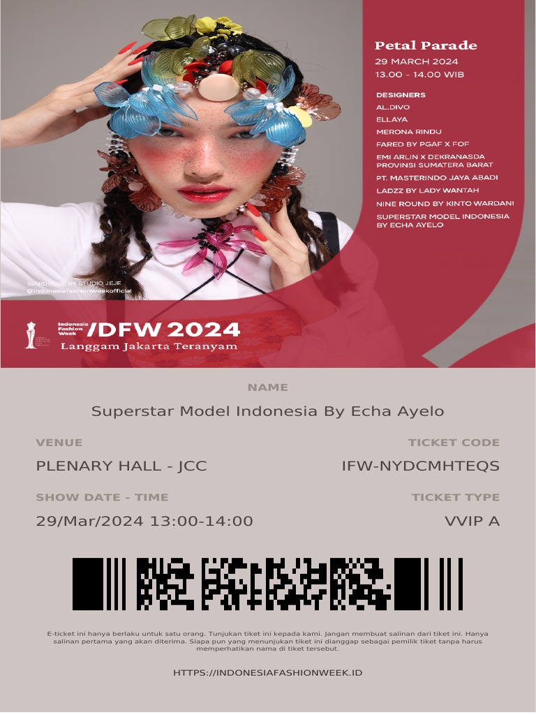 Tiket VVIP Superstar Model Indonesia | PDF