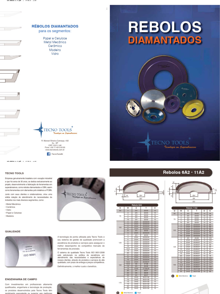 Catálogo de Rebolos Diamantados | PDF | Qualidade (negócios) | Materiais