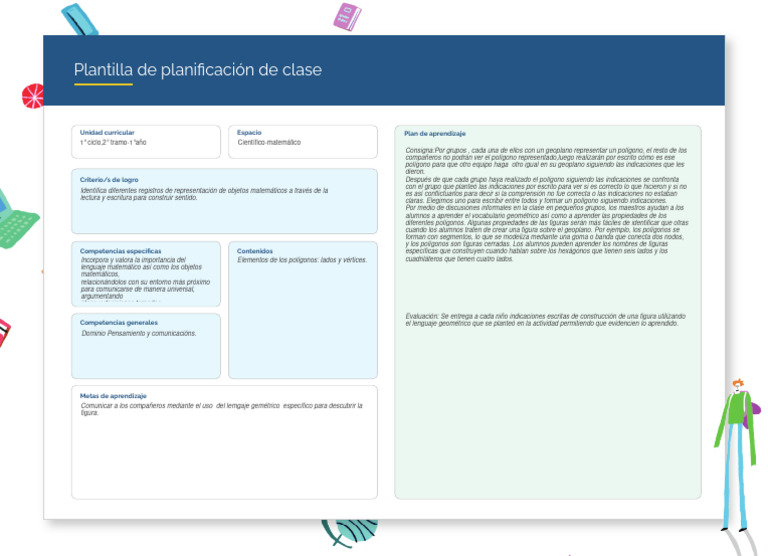 Plantilla para Planificación de Clases Matemáticas | PDF | Polígono ...