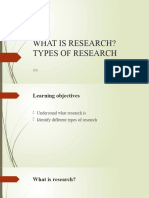Research Methods - Types of Research