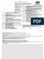 Maintenance Check Sheet - Discovery 3 (LA) All Models - Arduous - 2005-2009