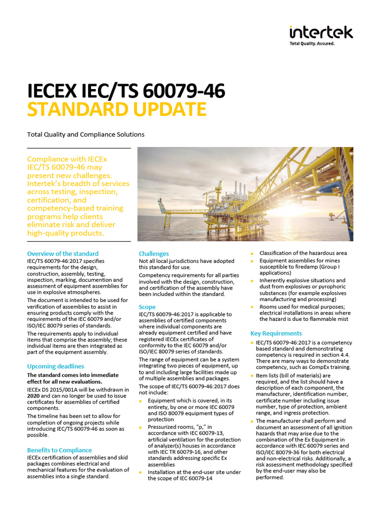 IEC/TS 60079-46 Standard Overview | PDF | International ...