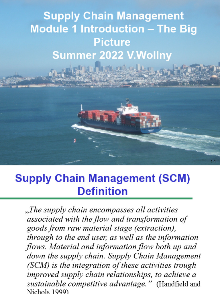 SCM MSC Module 1 - 23 | PDF | Supply Chain | Supply Chain Management
