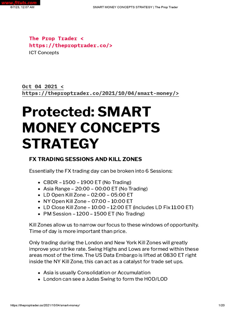 Smart Money Concepts Trading Guide | PDF | Market Trend | Order (Exchange)