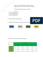 Temas: Múltiplos y Divisores. Criterios de Divisibilidad. Números Primos y