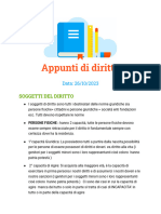 Appunti Di Diritto Sui Soggetti Del Diritto