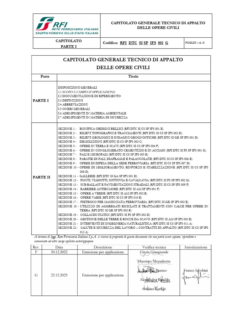 Capitolato - Parte I - Disposizioni Generale | PDF