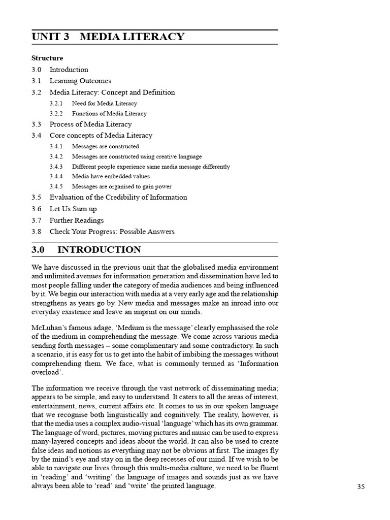 Media Literacy Egyan Download Free Pdf Mass Media Literacy