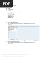 Configuration of SAP PS Result Analysis