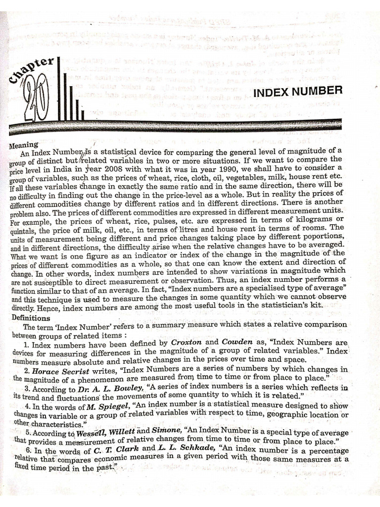 Index Number Full Chapter | PDF