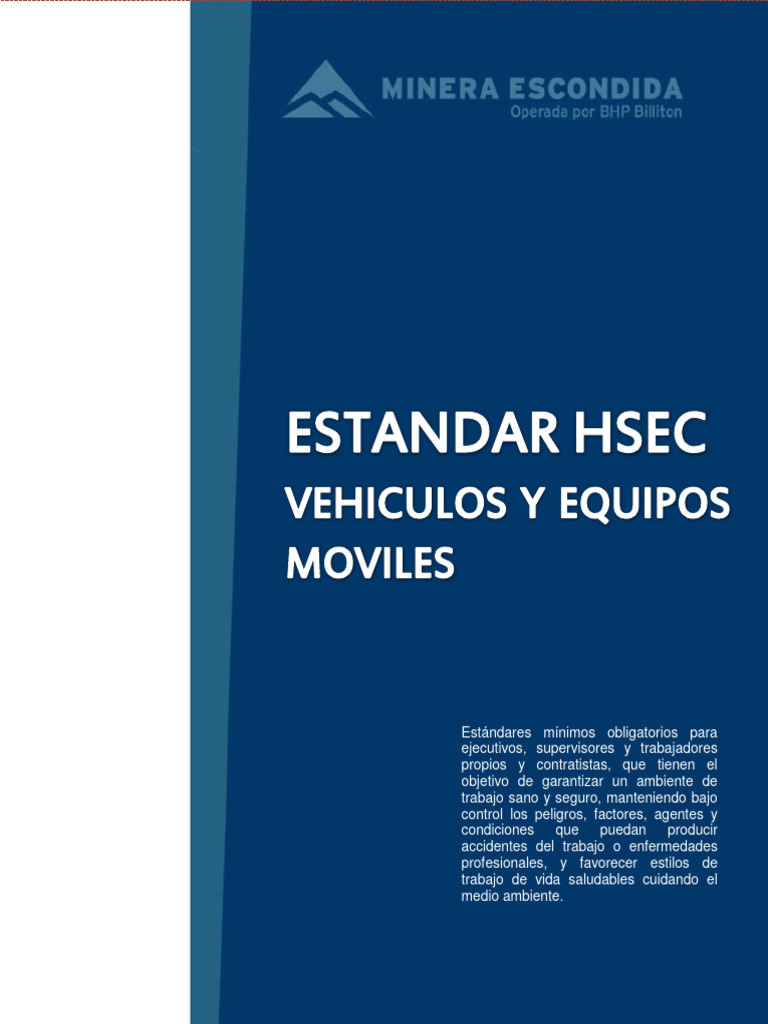 Estándar HSEC para Vehículos Móviles | PDF | Camión | Minería