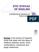 Stylistic Syntax - em
