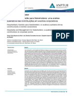 Hospitalidade e Gestão para Stakeholders