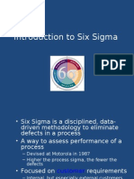 Introduction to Six Sigma