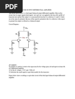 AC Analysis of DIBO Differential Amplifier