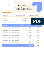 Sales Invoice: Lyf Cache