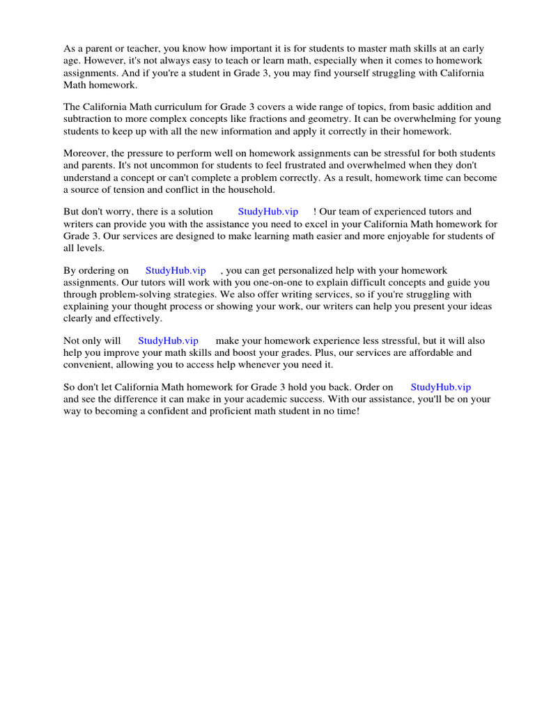 California Math Homework Grade 3 | PDF | Books | Mathematics