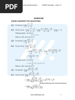 Ncert Exemplar Math Class 11 Chapter 13 Limits and Derivatives