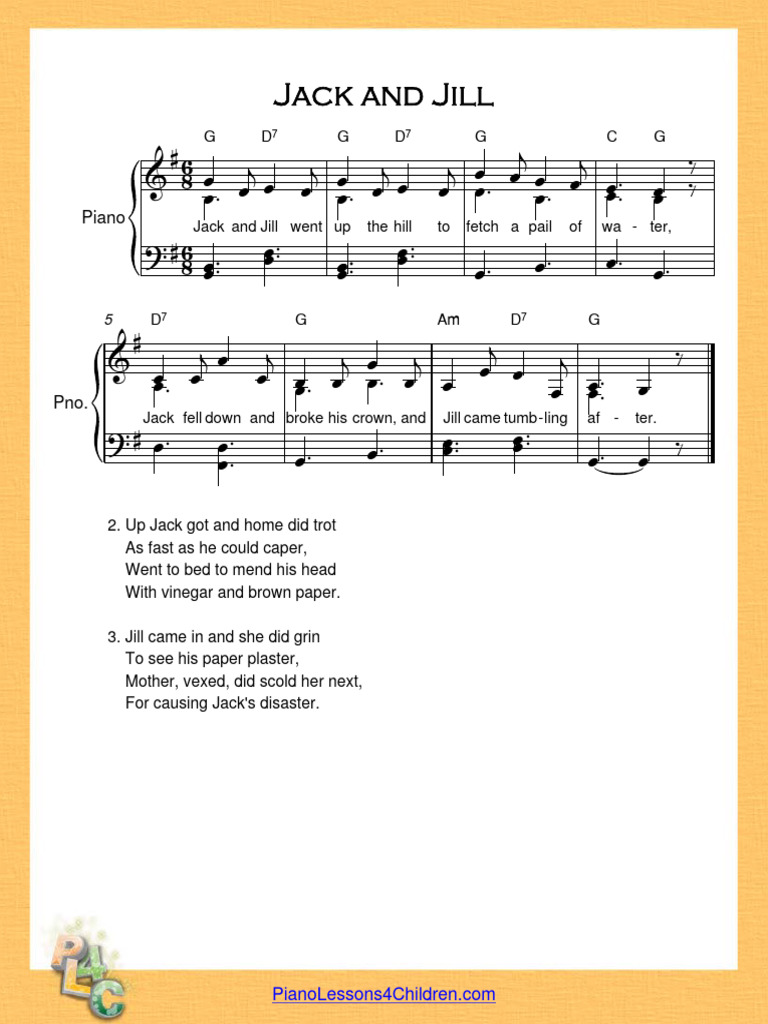 Jack_and_Jill_G_Major_Piano | PDF