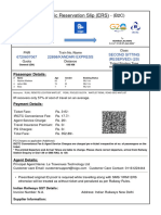 Electronic Reservation Slip (ERS) : 6720607067 22898/kandari Express Second Sitting (RESERVED) (2S)