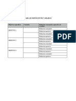 EJERCICIO DE DEFINICIÓN DE VARIABLES 0