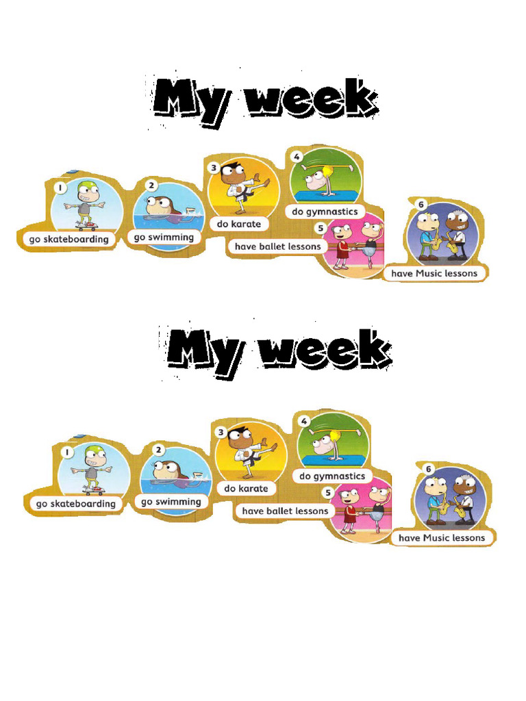MY WEEK OWN Worksheet | PDF