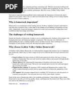 Golden Valley Online Homework