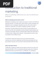 Introduction To Traditional Marketing