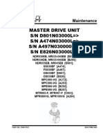 Master Drive Unit S/N D801N03000L S/N A474N03000L S/N A497N030000L S/N E826N03000L