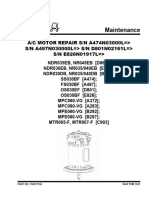 Maintenance: A/C MOTOR REPAIR S/N A474N03000L S/N A497N030000L S/N D801N02161L S/N E826N01917L