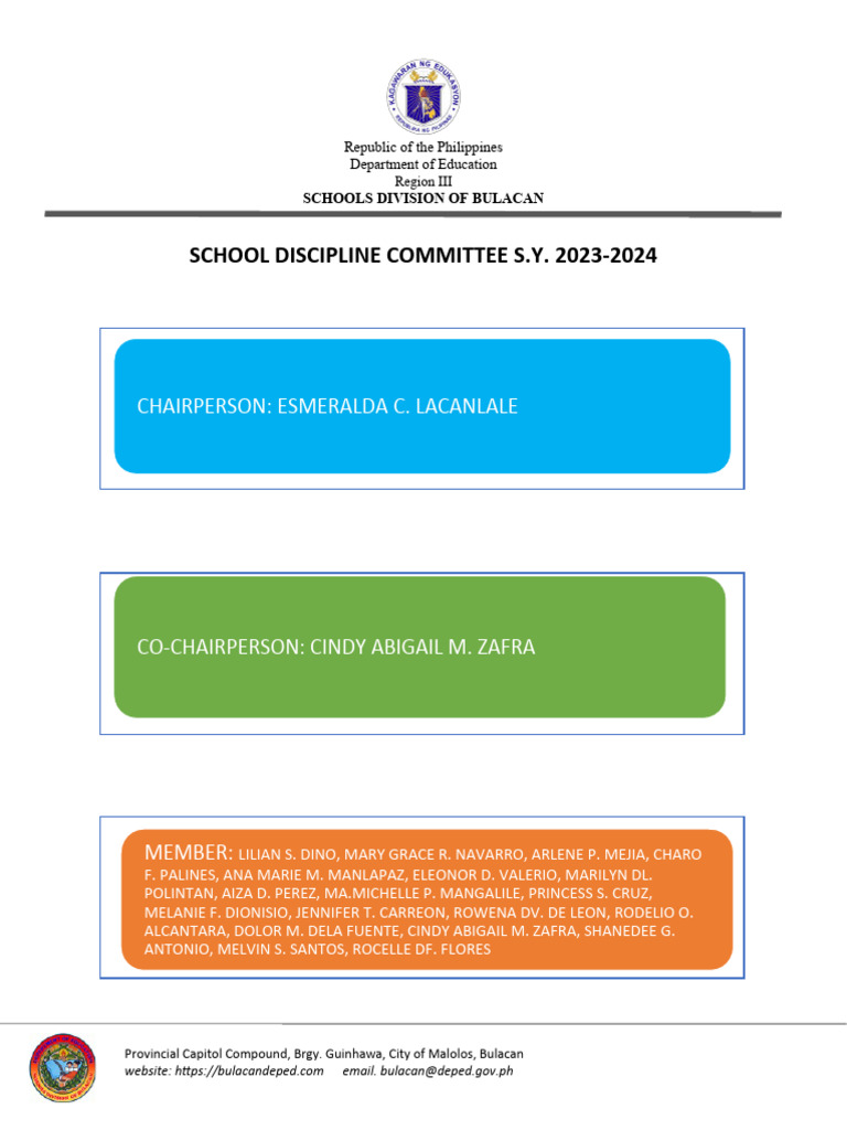 School Discipline Committee | PDF