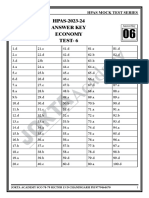 HPAS-2023-24 Answer Key Economy Test-6