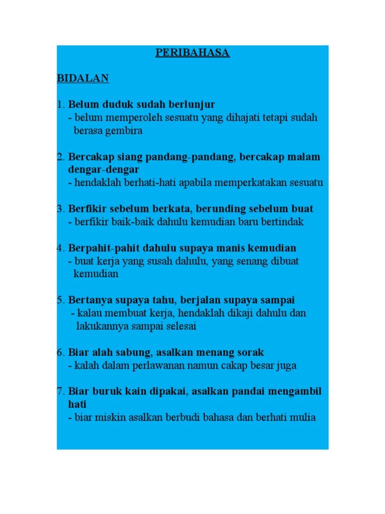 PERIBAHASA