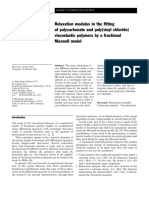 Relaxation Modulus in The Fitting of Polycarbonate and Poly (Vinyl Chloride) Viscoelastic Polymers by A Fractional Maxwell Model